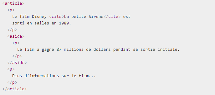 Exemple code html
