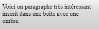 Résultat du code html