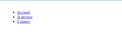 Résultat du code html